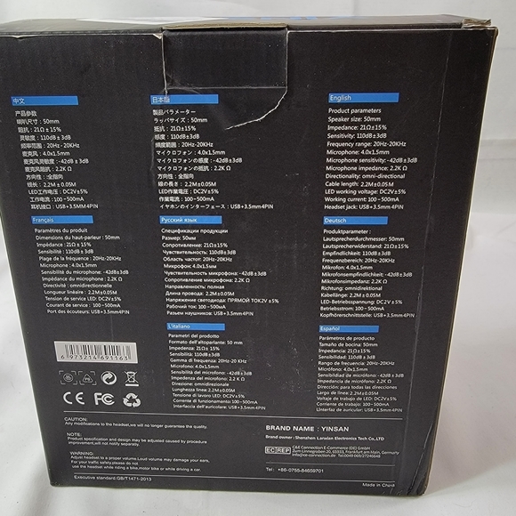 Gaming Headset Yinsan TM-9  3.5mm plug for laptop pc mobile and tablet NEW - Picture 2 of 3